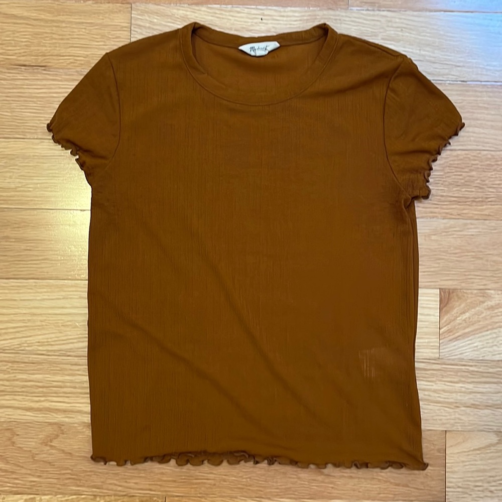Madewell semi-sheer babydoll ribbed tee